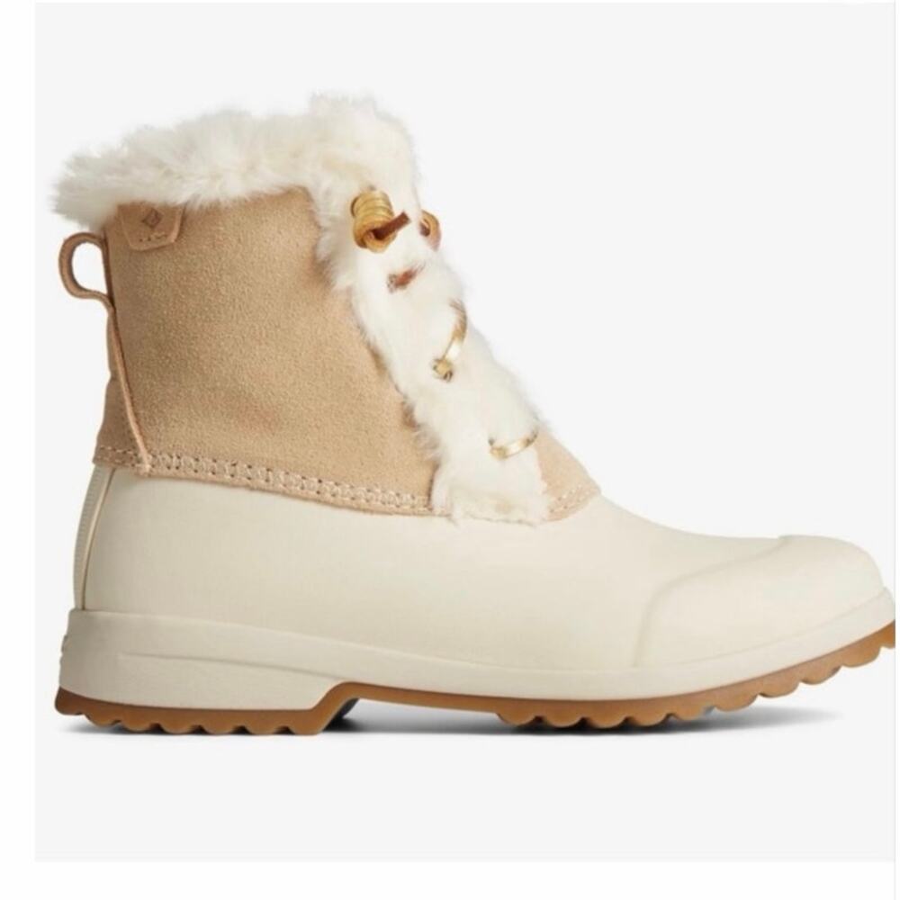Sperry Women's Maritime Repel cream combo size 7 waterproof boots - Picture 2 of 13